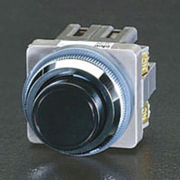 1a/30mm 押しボタンスイッチ(突型/黒) エスコ