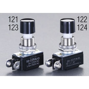 Φ12mm用 押ボタンスイッチ(単極単投/小型) エスコ