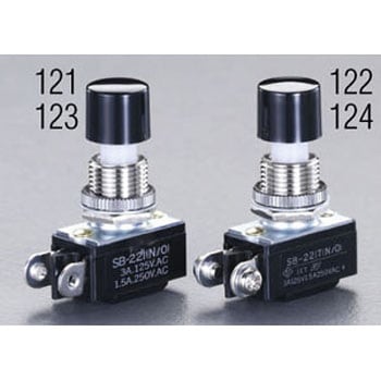 Φ12mm用 押ボタンスイッチ(単極単投/小型) エスコ