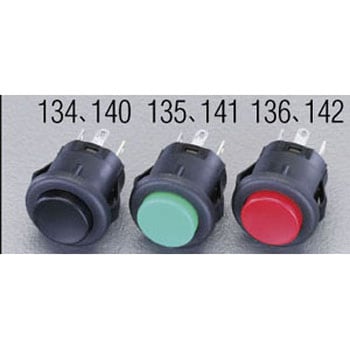 125V/3A 押しボタンスイッチ(単極双投/黒) - エスコ