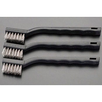 8x180mm 柄付ブラシ(ステンレス製/3本) エスコ