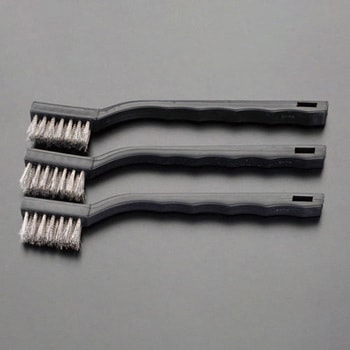 8x180mm 柄付ブラシ(ステンレス製/3本) - エスコ