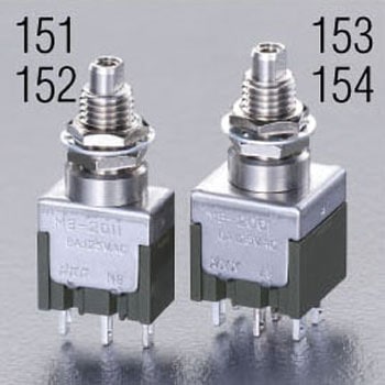 125V/6A 押しボタンスイッチ(2極双投/小型) - エスコ