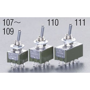 EA940DH-108 125V/6A(6mm) 2極双投/トグルスイッチ 1個 エスコ 【通販