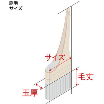 45mm 水性塗料用薄口刷毛 エスコ