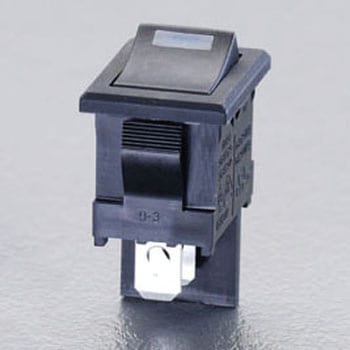 125V/10A単極単投LED照光ロッカースイッチ/高容量型 - エスコ