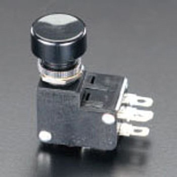 125V/15A プッシュスイッチ(黒) エスコ