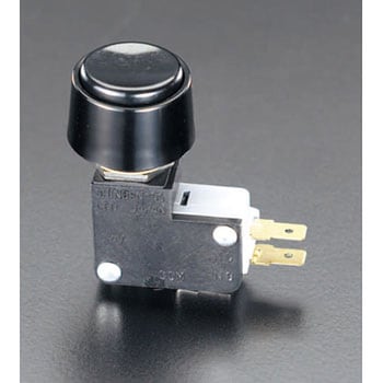 125V/16A プッシュスイッチ(黒) エスコ
