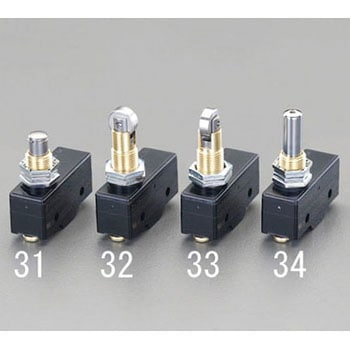 125V/15Aマイクロスイッチ(パネル取付押ボタン) エスコ