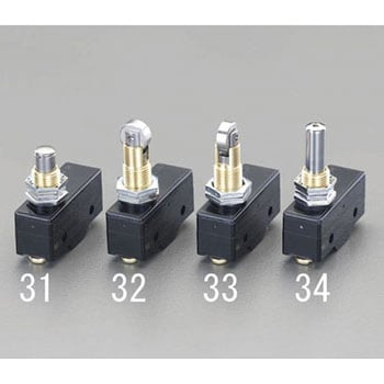 125V/15A マイクロスイッチ(パネル取付クロスローラー押ボタン) エスコ