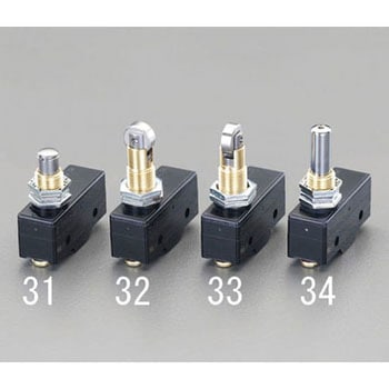125V/15A マイクロスイッチ(パネル取付ローラー押ボタン) エスコ