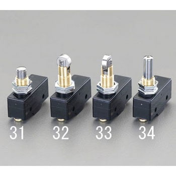 125V/15Aマイクロスイッチ(パネル取付押ボタン) エスコ