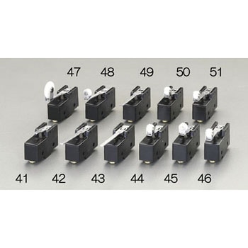 AC250V/15A マイクロスイッチ(ヒンジ・クロス・ローラ・レバー) エスコ