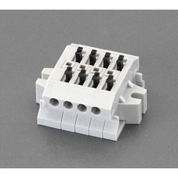 2極[AC/DC300V/10A] スクリューレス端子台 エスコ