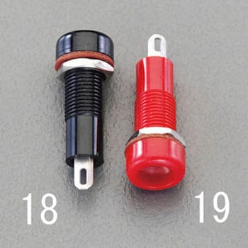 [Φ8.2x7.5mm穴用]  チップジャック[赤] エスコ