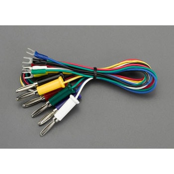 500mm/0.3mm2テストリード(バナナプラグ・Y形/6本) エスコ