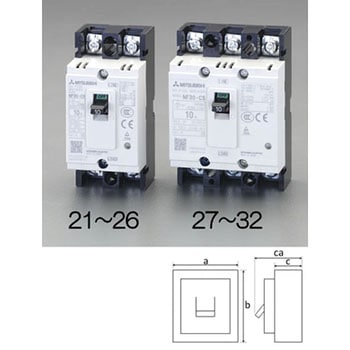 240V/ 30A/3極 ノーヒューズ遮断器(フレーム50) エスコ