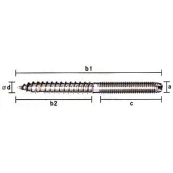 M8x100mm スクリューボルト(ステンレス製) エスコ