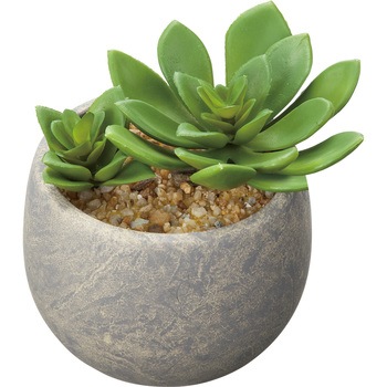エケベリアポット 横浜ディスプレイミュージアム 観葉植物壁掛け用 卓上用グリーン 造花 通販モノタロウ Gla 1484