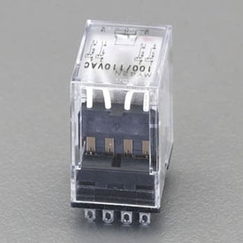 AC100V/4cツイン/ 3A[LED付]汎用リレー - エスコ