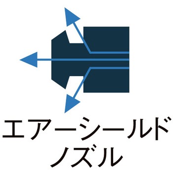 エアーブローガン(エアーシールドノズル・プラグ付) エスコ
