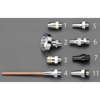 2.0mm穴/G 1/8" ノズル(流量調整付) エスコ