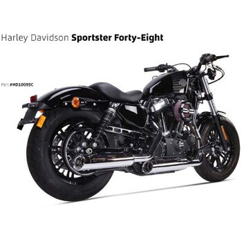 【送料800円】IRONHEAD HARLEY-DAVIDSON SPORTSTER XL1200/XL883(スポーツスター)04-13 HC1-3B 2本出 スリップオン マフラー ブラック