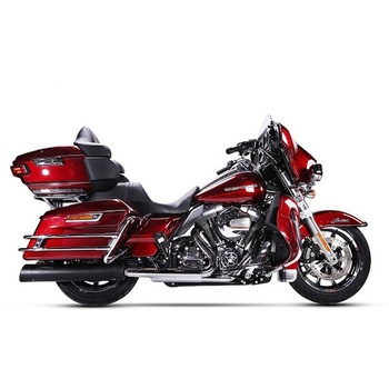 IRONHEAD(アイアンヘッド) HARLEY-DAVIDSON TOURING ROAD KING(ツーリング ロードキング)'17 HC2-1B 2本出し スリップオン マフラー ブラック MAD MAX(マッドマックス)