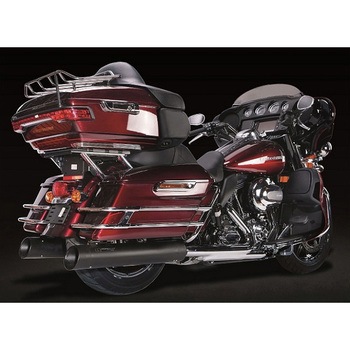 IRONHEAD(アイアンヘッド) HARLEY-DAVIDSON TOURING ROAD KING(ツーリング ロードキング)'17 HC2-1B 2本出し スリップオン マフラー ブラック MAD MAX(マッドマックス)