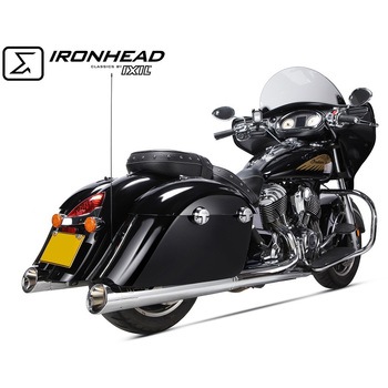 IRONHEAD(アイアンヘッド) INDIAN CHIEF(インディアン チーフ) HC2-1C 左右2本出し スリップオン マフラー MAD MAX(マッドマックス)
