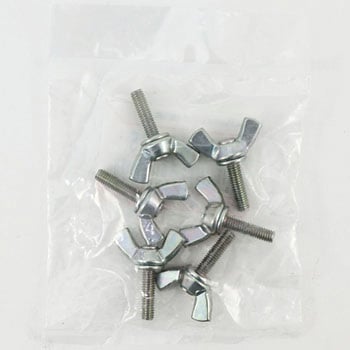 M 4x15mm 蝶ボルト(スチール製/6個) - エスコ
