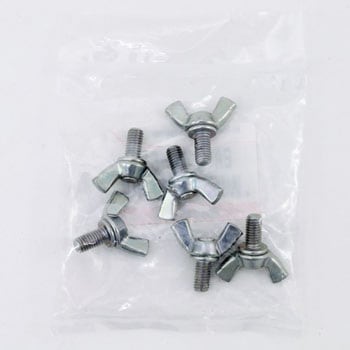 M 5x10mm 蝶ボルト(スチール製/6個) - エスコ