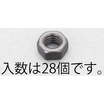 M 4 六角ナット(ステンレス/黒色/28個) - エスコ