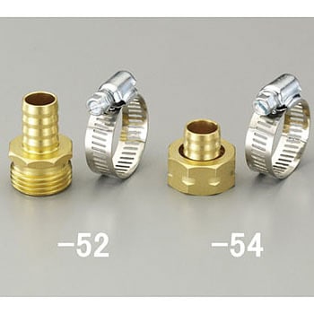 3/4"NHx18mm 雄ねじステム(ホースバンド付) エスコ