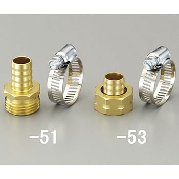 3/4"NHx15mm 雌ねじステム(ホースバンド付) エスコ