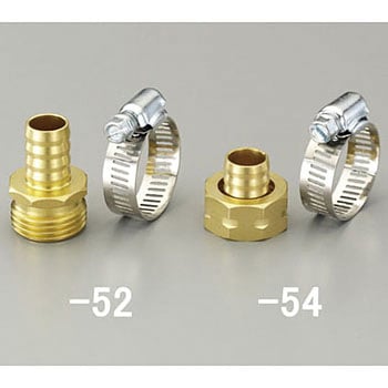 3/4"NHx18mm 雌ねじステム(ホースバンド付) エスコ