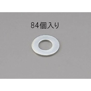 M 8 平ワッシャー(ユニクロメッキ/84枚) - エスコ