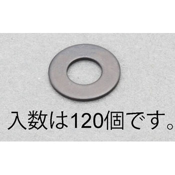 M3 平ワッシャー(ステンレス/黒色/ISO/120枚) エスコ