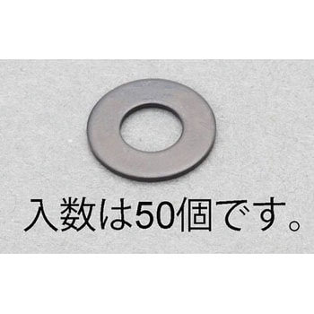 M4 平ワッシャー(ステンレス/黒色/ISO/50枚) エスコ