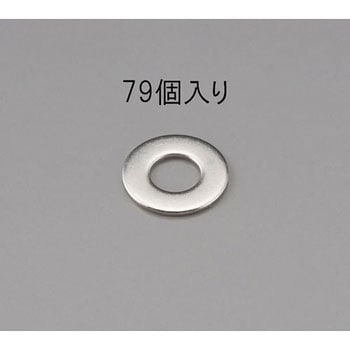 M 2 平ワッシャー(ステンレス製/79枚) エスコ