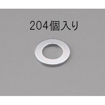 M 2 [小形]平ワッシャー(三価クロメート/204枚) エスコ
