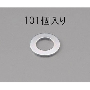 M 8 [小形]平ワッシャー(三価クロメート/101枚) エスコ