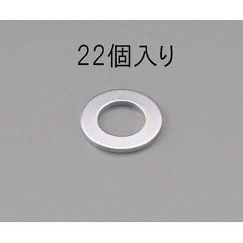 M12 [小形]平ワッシャー(三価クロメート/22枚) - エスコ