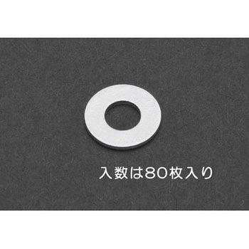 M 4  平ワッシャー(三価クロメート/80枚) エスコ