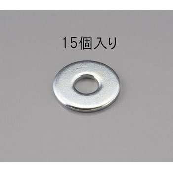 W1/2 x2.3 平ワッシャー(ユニクロメッキ/15個) エスコ