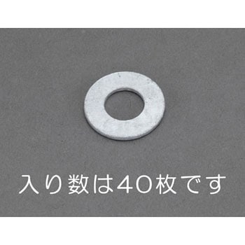M10 平ワッシャー(どぶメッキ/40枚) エスコ