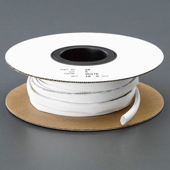 6.0mmx 10m 熱収縮チューブ(白) - エスコ