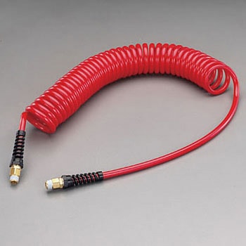 5.0/8.0mm x 3m ウレタンエアーホース(スイベル雄ねじ付) エスコ