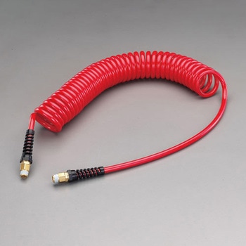 5.0/8.0mm x 3m ウレタンエアーホース(スイベル雄ねじ付) エスコ