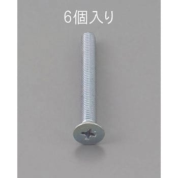 M6 x40mm 皿頭小ねじ(三価クロメート/6本) エスコ
